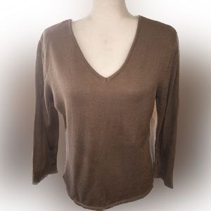 Carol Rose Brown Long Sleeve Shirt size XL